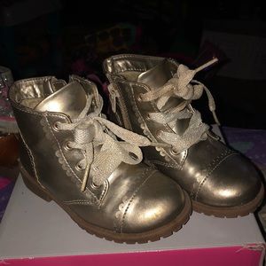Toddler gold boots! Adorable for the holidays